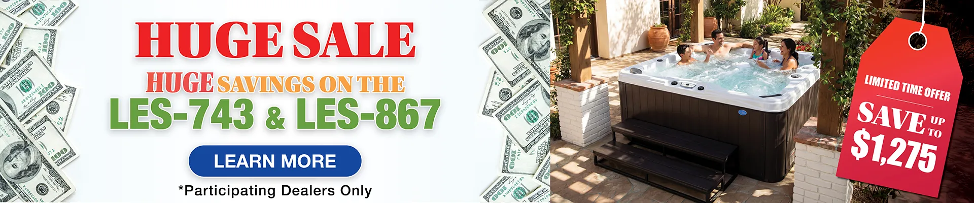 Calspas hot tub being used in a family setting - Orange